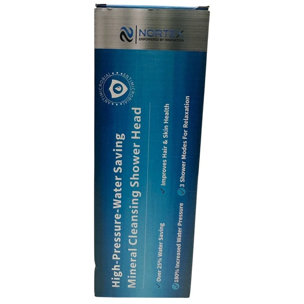 NEW Nortex Ecowater Spa Cleansing Mineral Shower Head Improve Hair & Skin Health
